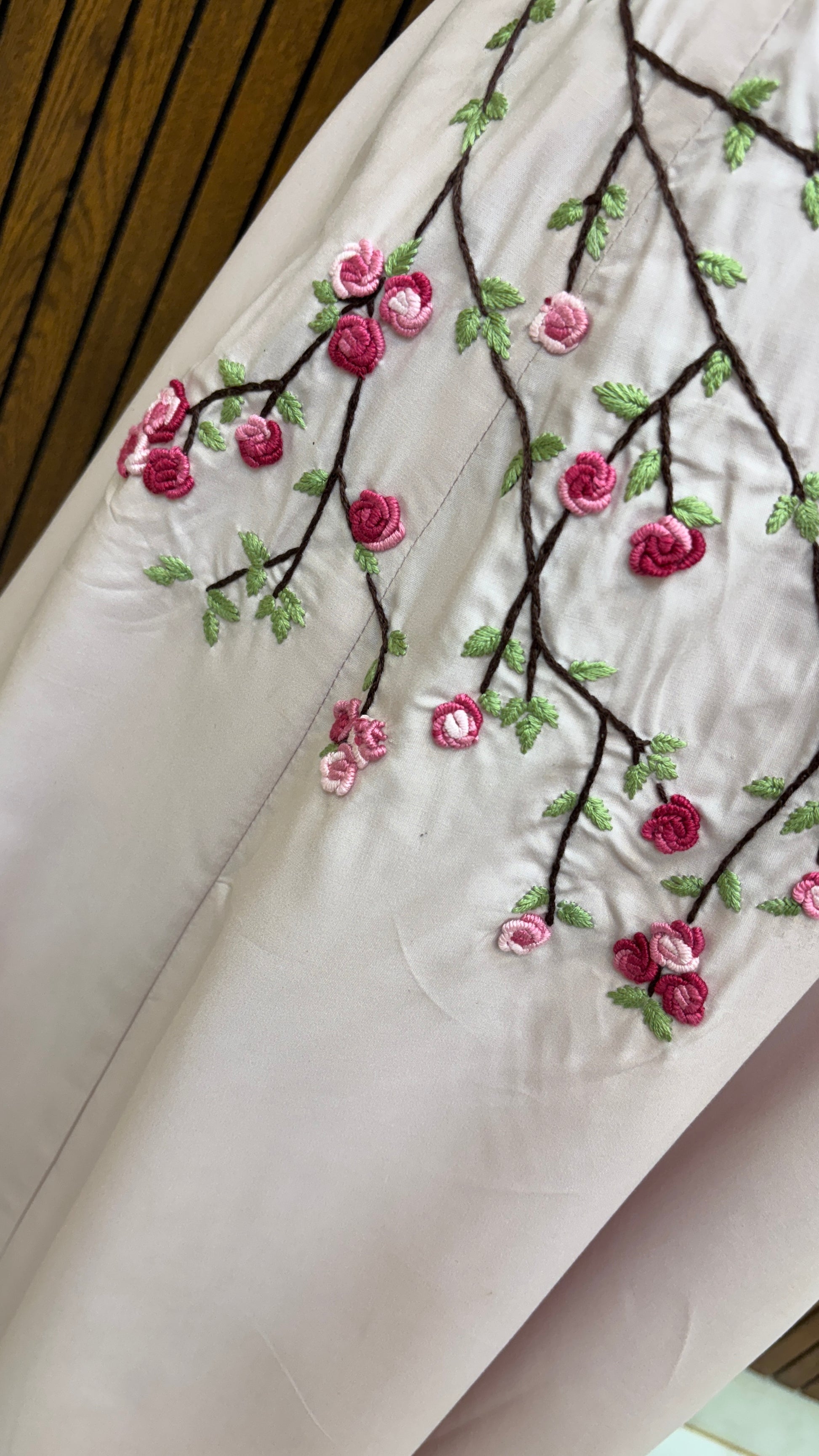 Rosé Verde – RÉNASH's Hand Embroidered Dress